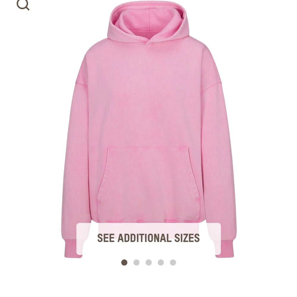 Skims bubblegum pink boyfriend fleece hoodie